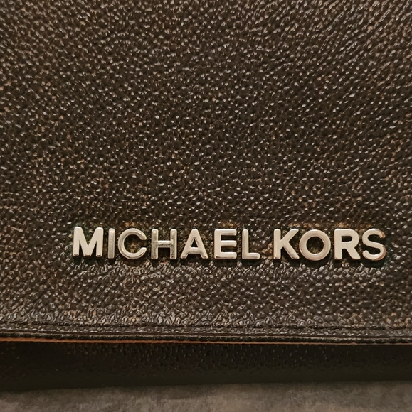 VINTAGE Michael Kors Long Monogram Bifold Snap Wallet Brown 7. 75 X 4" - Picture 4 of 16